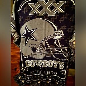 Cowboys Vs Steelers blanket / throw 
1996